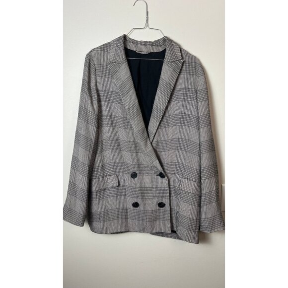 ALL SAINTS DOUBLE BREASTED OVERSIZED FIT BLAZER JACKET 4